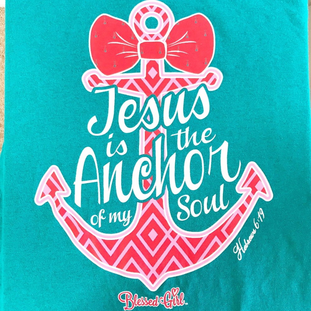 Blessed Girl Hebrews 6:19 T-Shirt sz XL